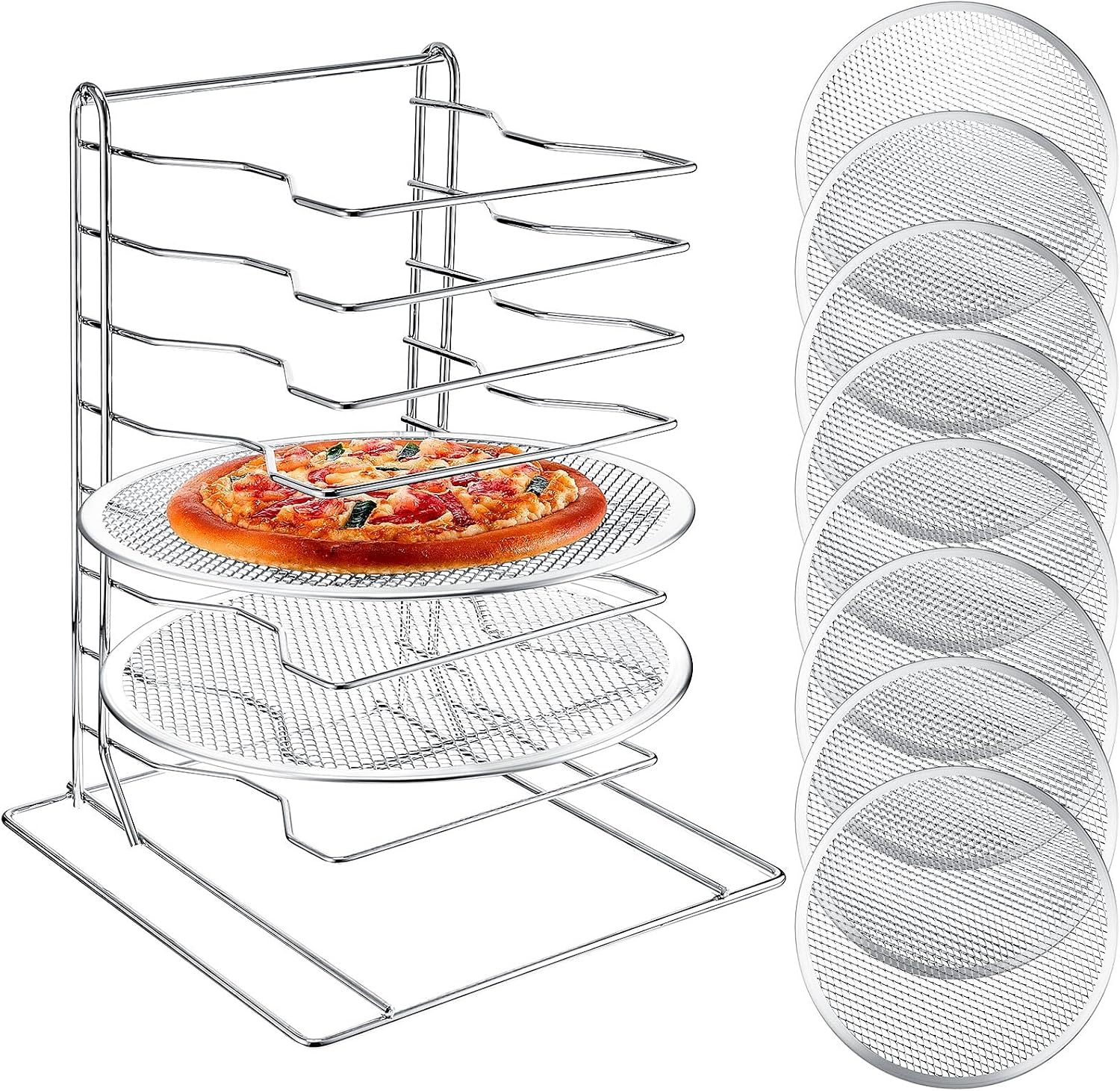 Commercial Kitchen Pans - رف بيتزا بـ 8 طبقات مع