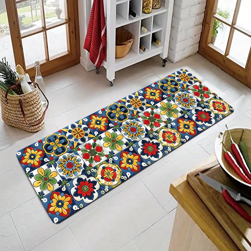 Commercial Kitchen Tile Flooring - سجادة أرضية بنمط البحر الأبيض المتوسط،