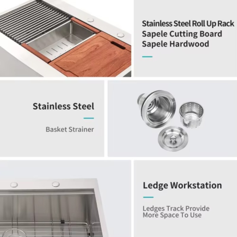 Commercial Kitchen Usa - حوض مطبخ تجاري شديد التحمل من