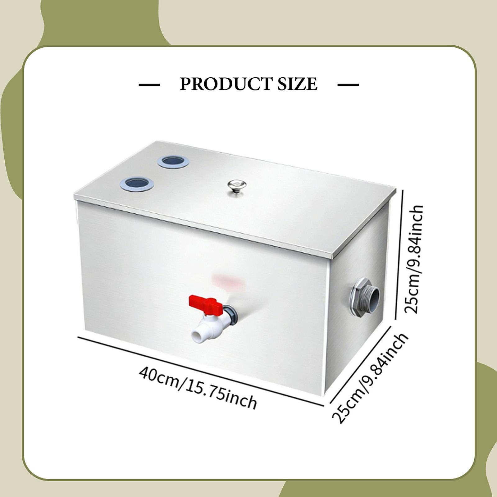 Commercial Kitchen Grease Interceptor - فاصل الزيت والماء من الفولاذ المقاوم