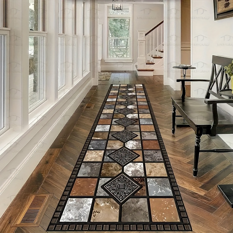 Commercial Kitchen Tile Flooring - سجادة مطبخ VIKAMA بنمط هندسي ريفي،