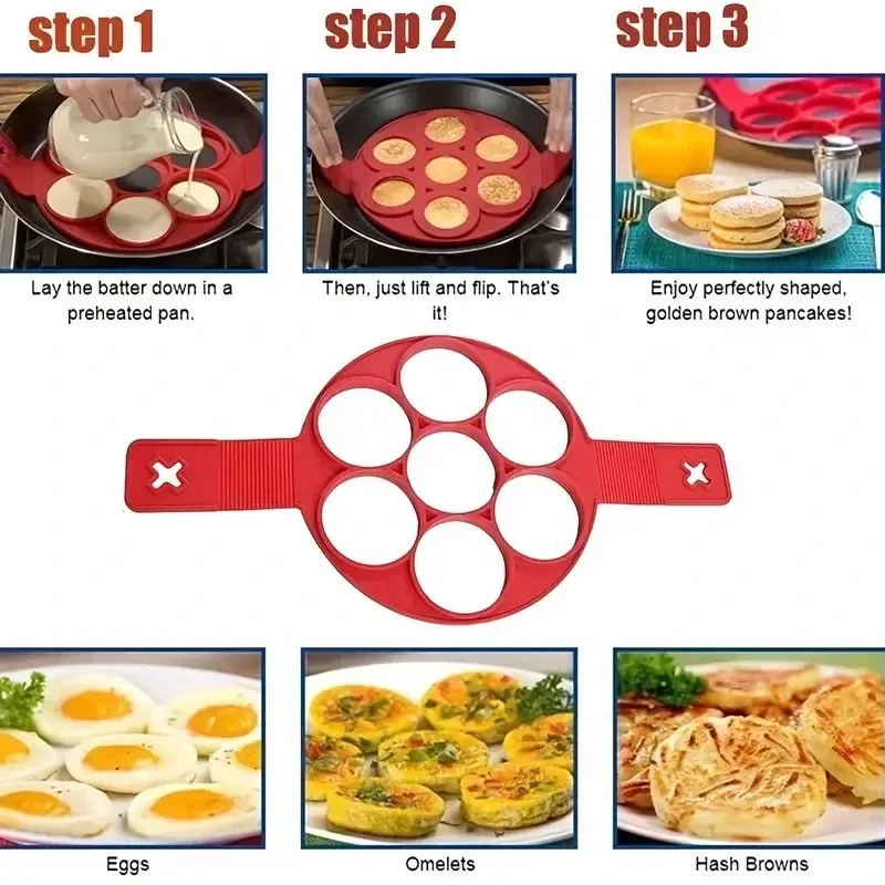 سيليكون 7 حفرة مقلاة دائرية ال - مراجعة Commercial Kitchen Pans وسعره